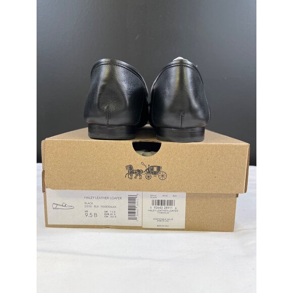 Coach Haley G31110 Women's Black Leather Loafers Size 9.5B SKU 6256 - Picture 5 of 8